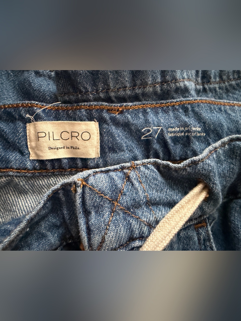 Pilcro Wide-Leg High-Rise Jeans in Medium Blue - Picture 8 of 11